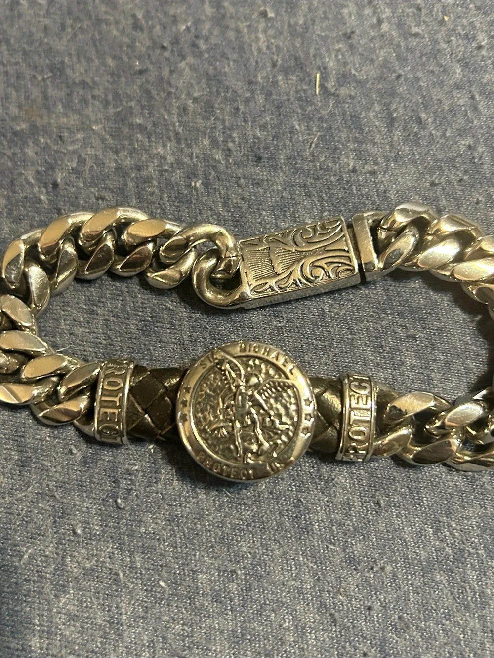 St. Michael medallion bracelet